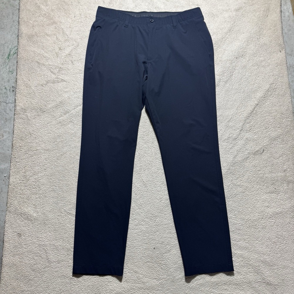 Under Armour Pants Mens 38 Black Slacks Chino Mid Rise Stretch Waist Straight
